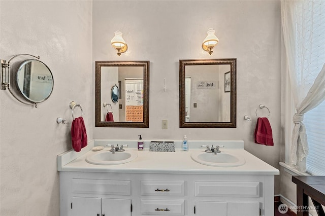 bathroom with vanity