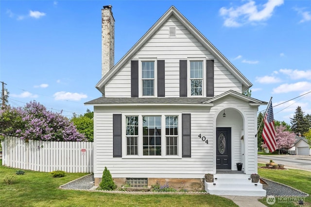 404 N Maple St, Colville, WA 99114 - view of front facade with a shingled roof and a chimney