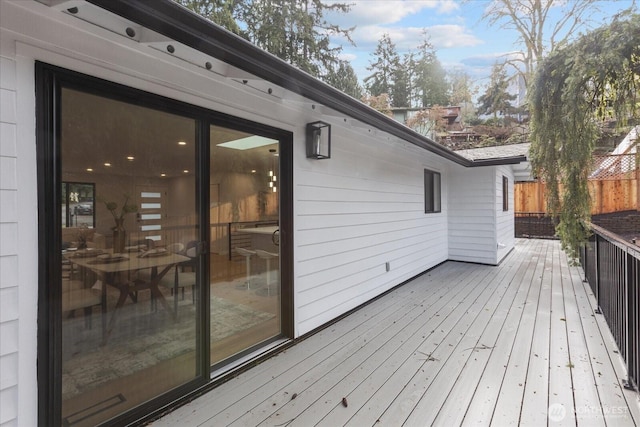 view of wooden deck