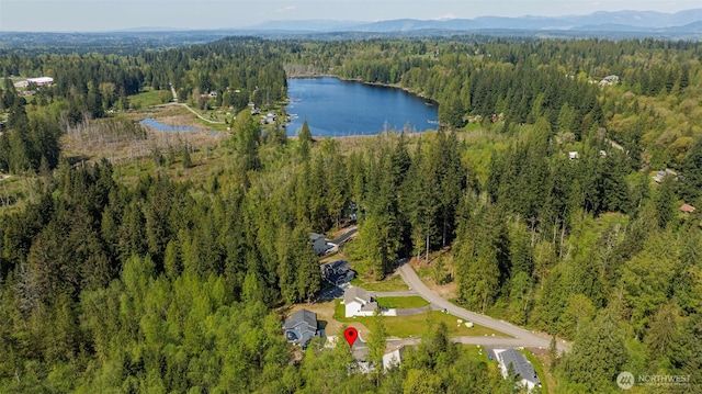 16806 62nd St SE, Snohomish, WA 98290 - aerial view with a water and mountain view and a forest view