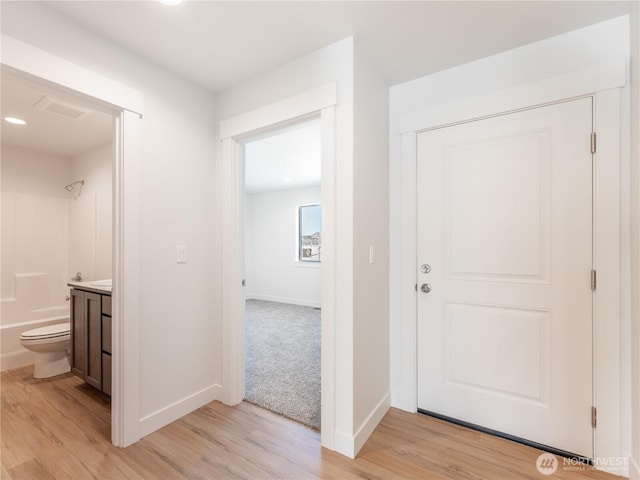 interior space featuring light hardwood / wood-style floors