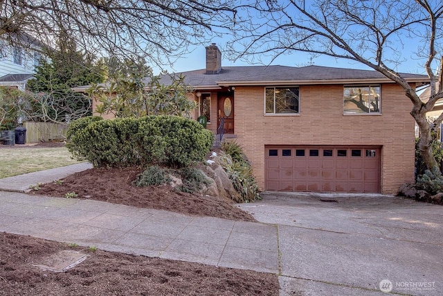 view of front of home featuring a garage