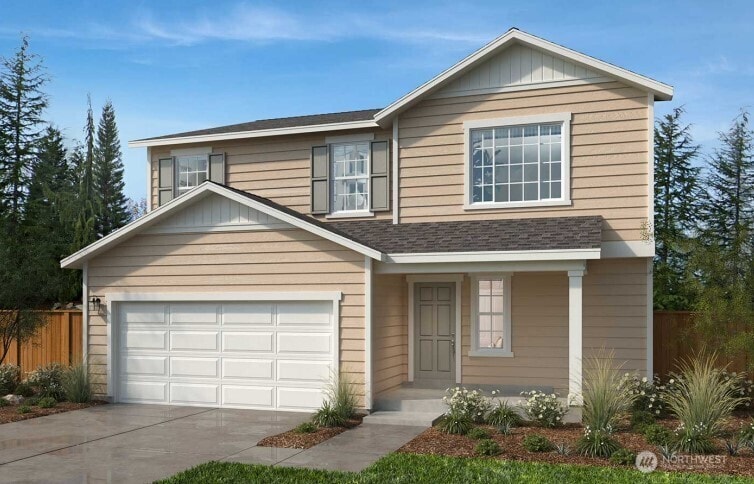 view of front facade featuring a garage