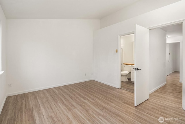 empty room featuring light hardwood / wood-style floors