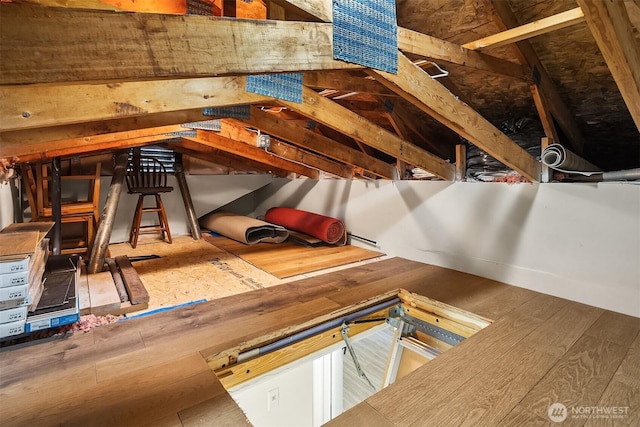 view of attic