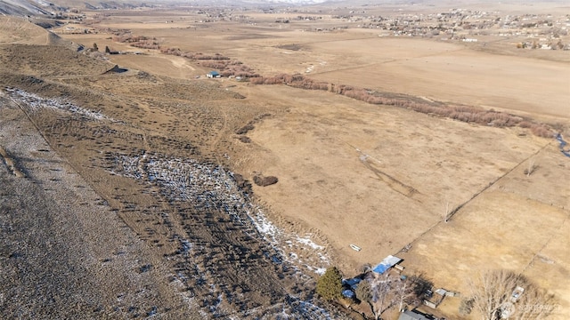 aerial view with a rural view