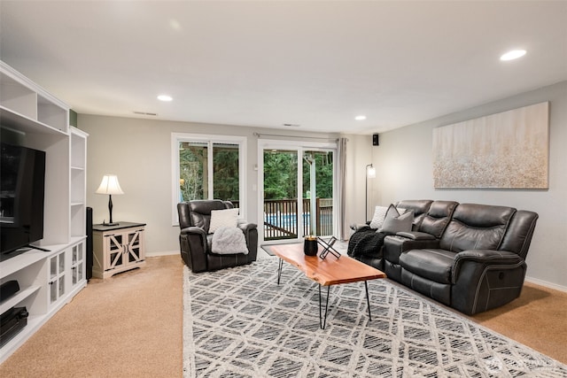 view of carpeted living room