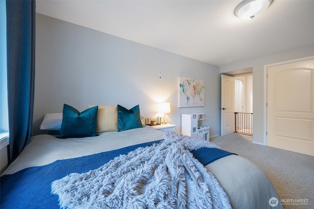 bedroom with carpet flooring