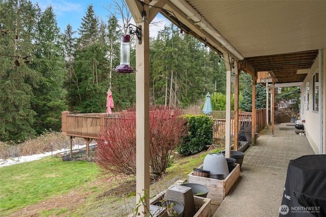 view of patio / terrace featuring grilling area