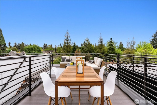 balcony with an outdoor hangout area