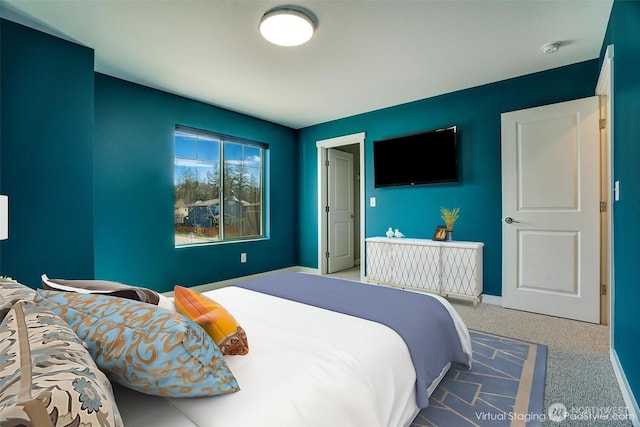 view of carpeted bedroom