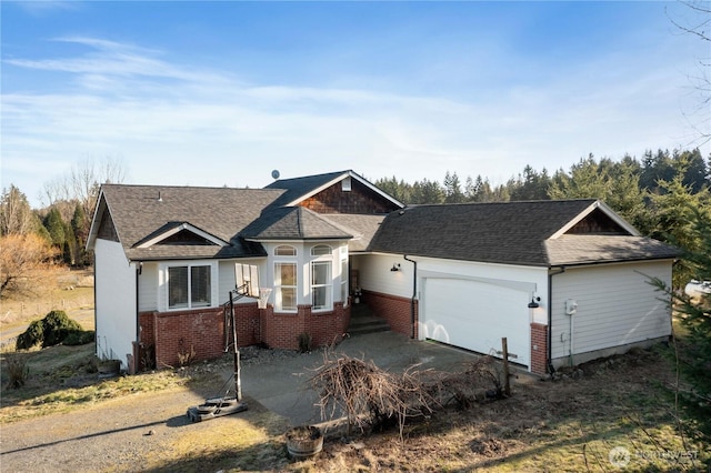 ranch-style home with a garage