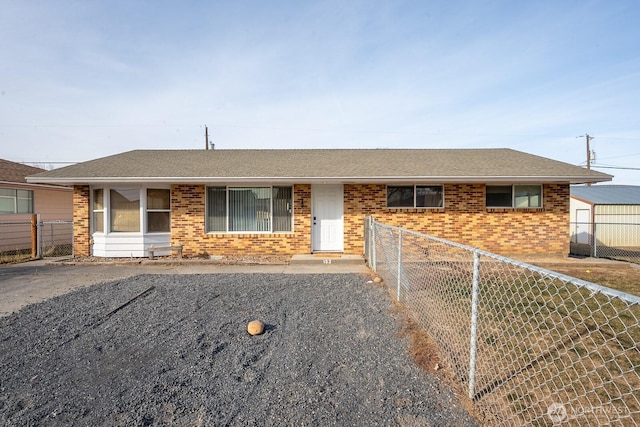 view of ranch-style home