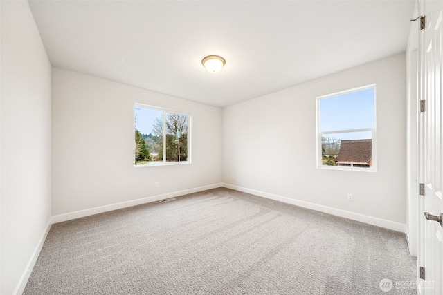 carpeted empty room with a wealth of natural light