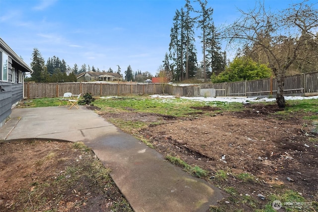 view of yard with a patio