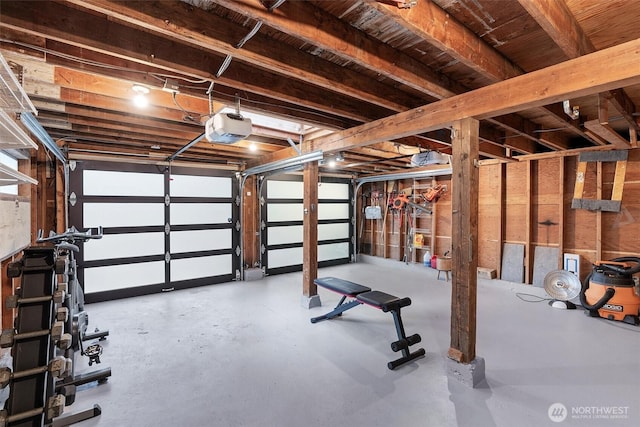 interior space featuring a garage