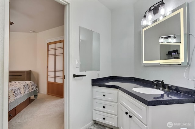 bathroom with vanity