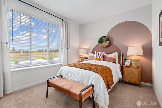 view of carpeted bedroom