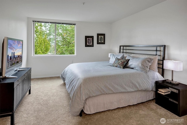 view of carpeted bedroom