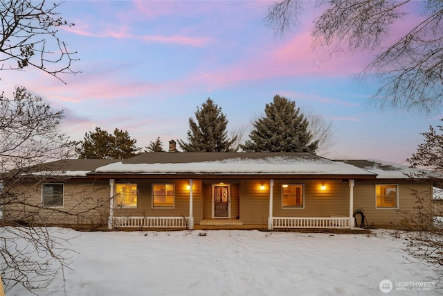 view of front of home featuring a porch