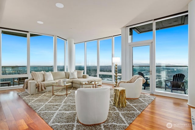 view of sunroom