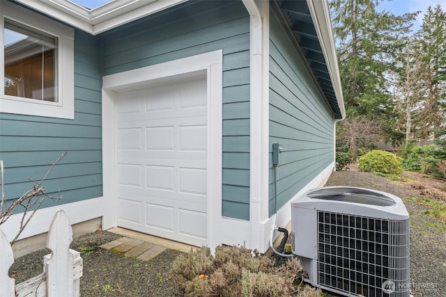 garage featuring central AC