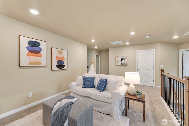 view of carpeted living room