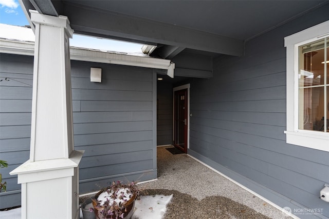 view of doorway to property