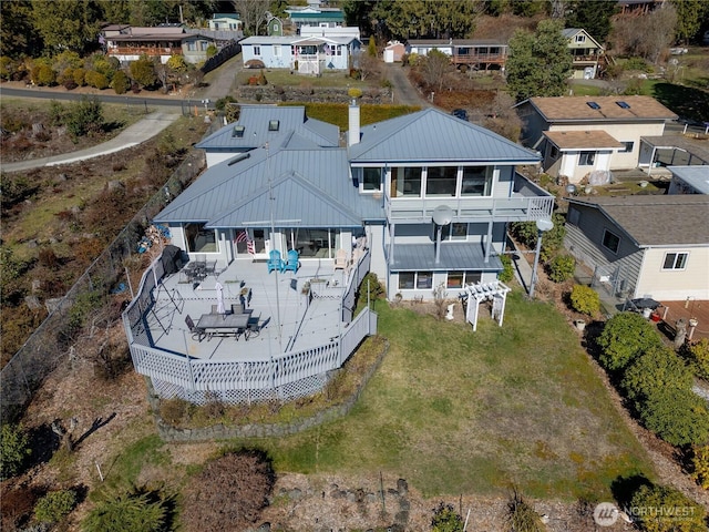 aerial view featuring a residential view