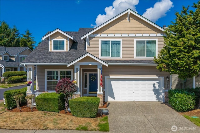 view of front of home with a garage