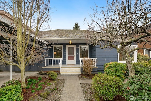 view of front of property with a porch