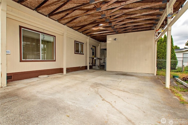 view of patio / terrace with fence