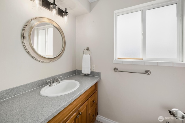 bathroom with vanity