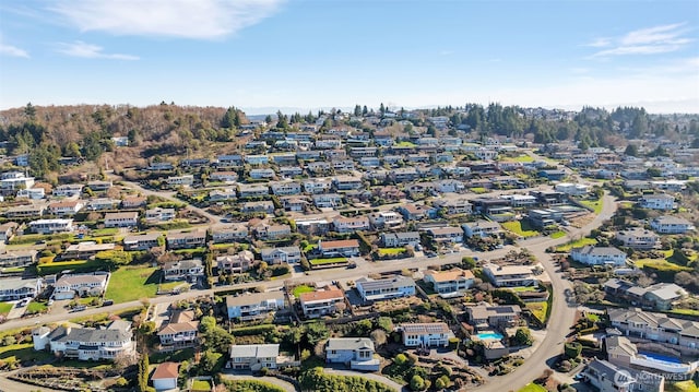 aerial view featuring a residential view