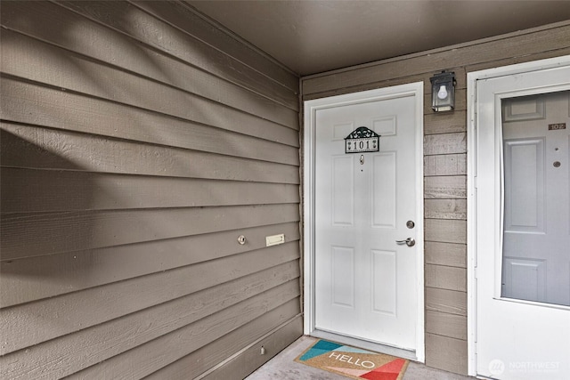 view of doorway to property