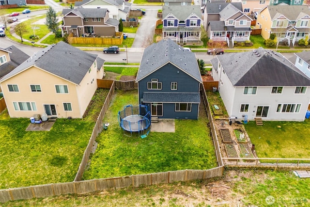 bird's eye view featuring a residential view