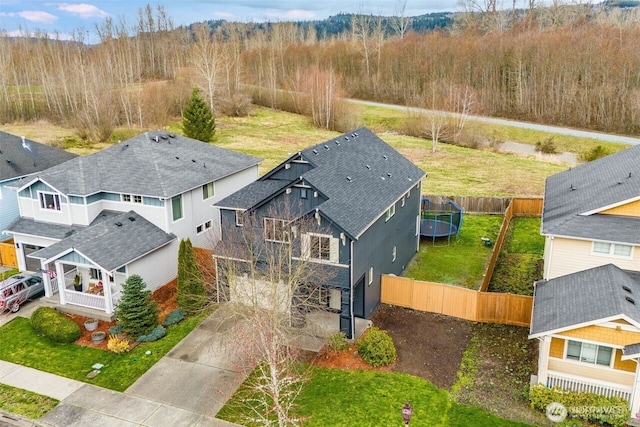 aerial view featuring a residential view