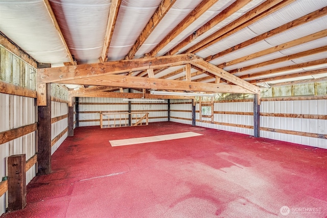 garage featuring metal wall