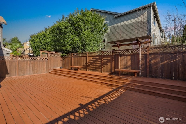 deck with fence