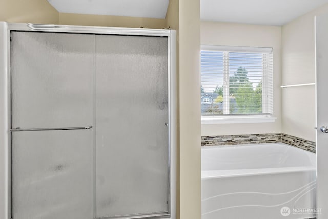 14426 99th Ave SE, Yelm, WA 98597 - full bathroom featuring a stall shower and a bath