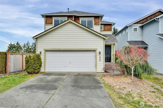 view of front of house featuring a garage