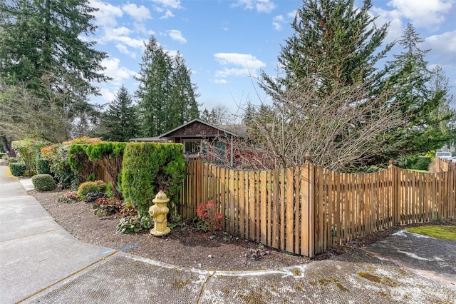 view of yard with fence private yard