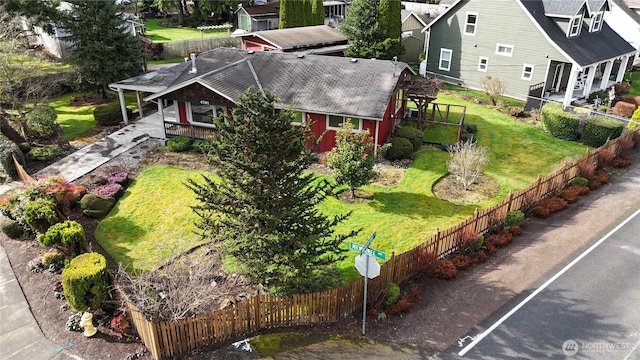 birds eye view of property