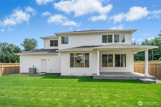 5846 229th Ave E, Buckley, WA 98321 - back of property with a patio and a fenced backyard