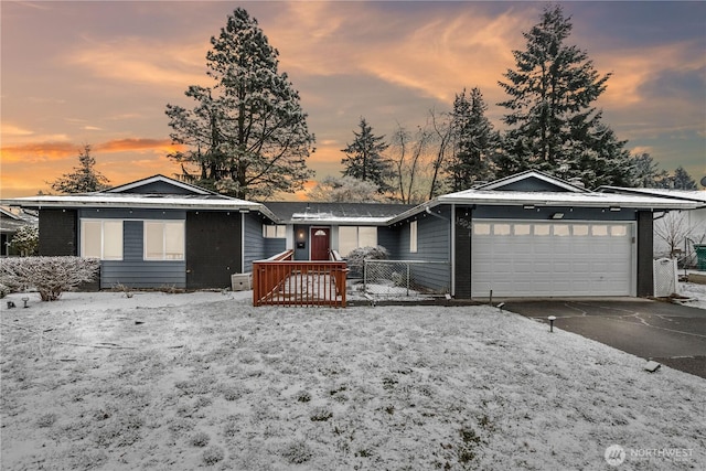 view of front of house featuring a garage