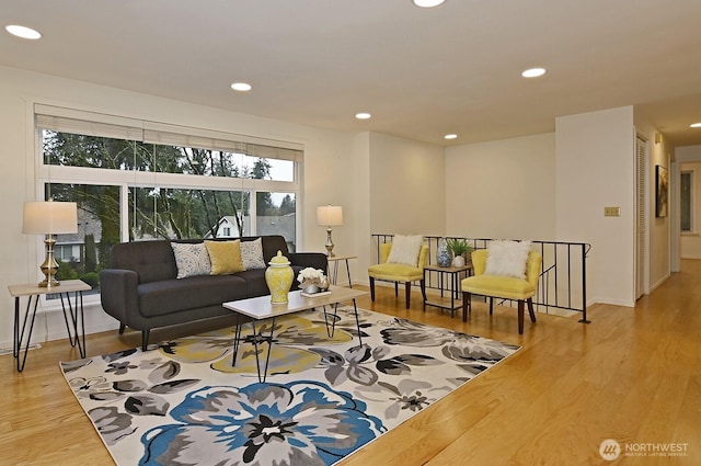 living room featuring hardwood / wood-style flooring