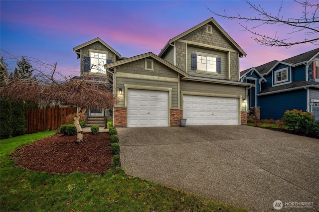 view of front of home featuring a garage