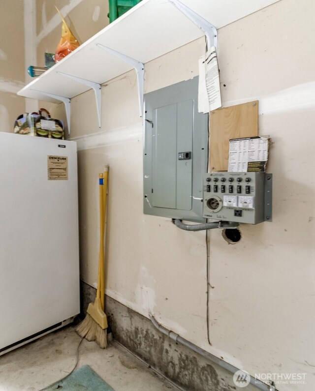 utility room featuring electric panel