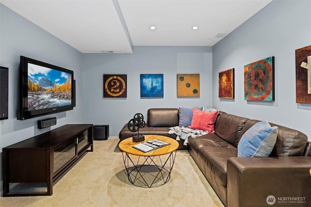 view of carpeted living room