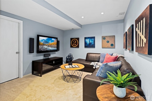 view of carpeted living room